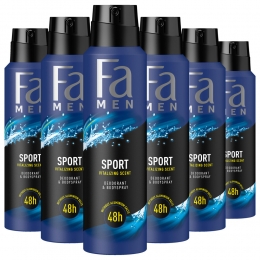 6xFaMenDeodorantSpraySport150ml