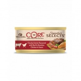 24xWellnessCoreKattenvoerSignatureSelectsChunkyKip-Rund79gr