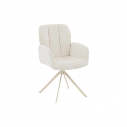 GoossensEetkamerstoelHestia-Textielmetarmleuning