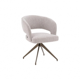 GoossensEetkamerstoelOstunileuningstof-Textielmetarmleuning