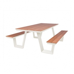 Aluminiumpicknicktafel200cmivoor