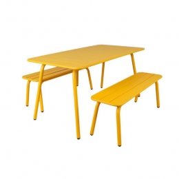 MetalenpicknicksetMax150cmokergeel3-delig