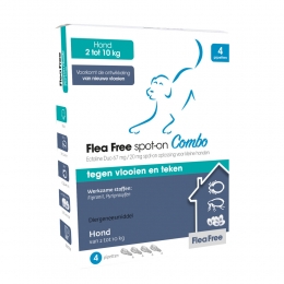 FleaFreeSpot-onComboAntiVlooienenTekenDruppelsHond2-10kg4pipetten