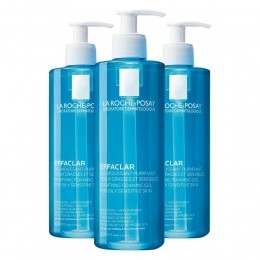 3xLaRochePosayEffaclarZuiverendeGel400ml