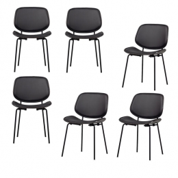 vtwonenClassicEetkamerstoelen-Hout-ZwartWalnoot-Setvan6