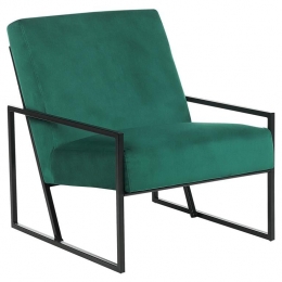 Beliani-DELARY-Fauteuil-Smaragdgroen-Fluweel