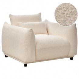 Beliani-JAMSA-Fauteuil-Gebrokenwit-Boucl