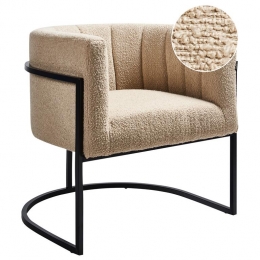 Beliani-LARVIKII-Fauteuil-Beige-Boucl