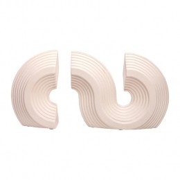 QUVIOBoekensteun-Geometrisch-Keramiek-Beige-Setvan2