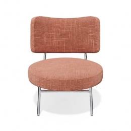 Vintagerozefluwelenfauteuil