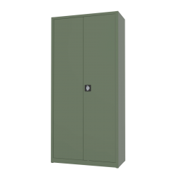 Archiefkastdraaideurkast-4legborden-1950x920mm-AKP10201Smaragdgroen