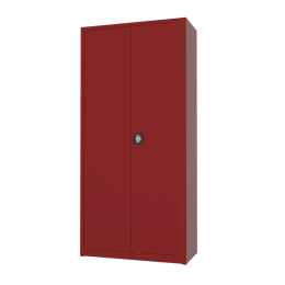 Archiefkastdraaideurkast-4legborden-1950x920mm-AKP10201VuurroodRAL3000