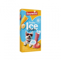 9xRosewoodNaturefoodFruityIcesticksHondenijs160gr