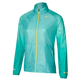 MizunoAeroJacketEggshellBlauwDamesMaatXS