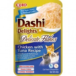 CiaoDashiDelightsDelicateFlakesKattenvoerNatChickenTuna40gr