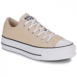 LageSneakersConverseCHUCKTAYLORALLSTARLIFTPLATFORMSEASONALCOLOR-OATMILKWHIT