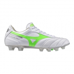 MizunoMoreliaIIProGrasVoetbalschoenenFGZilverFelgroen