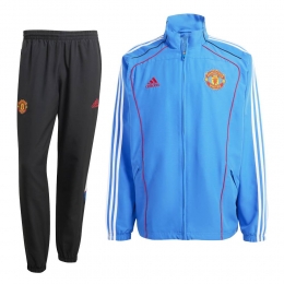 adidasManchesterUnitedUrbanPuristTrainingspakFull-ZipBlauwZwartWit