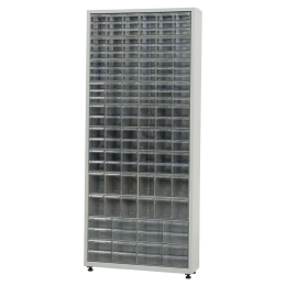 Kleinmateriaalkastmetschuifbakken-136bakken-181x78x23cm-ASK-202Grijsral7035