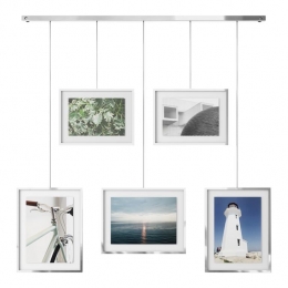 UmbraExhibitSetvan5Fotolijsten-Chroom