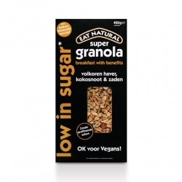 5xEatnaturalSuperGranolaLaaginSuikersmetVolkorenHaverKokosnootZaden425gr