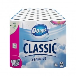 3xOoopsToiletpapierClassicSensitive3-laags24stuks