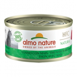 24xAlmoNatureHFCNaturalKattenvoerNatBlikjeTonijnMais70gr