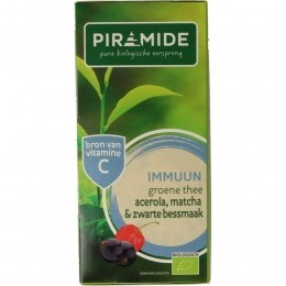 PiramideGroeneTheeImmuunAcerolaMatchaZwarteBes20stuks