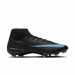 NikeZoomMercurialSuperfly10AcademyGrasKunstgrasVoetbalschoenenMGZwartLichtblauw