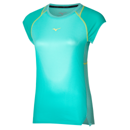 MizunoAeroTeeEggshellBlauwDamesMaatM