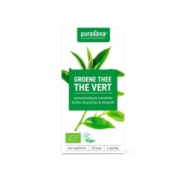 PurasanaSinglePlantsPowdersGroeneTheeExtractBio120capsules