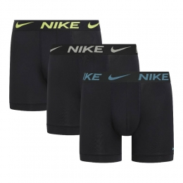 NikeDri-FITUltraStretchMicroBoxershort3-PackZwartBlauwGrijsGeel