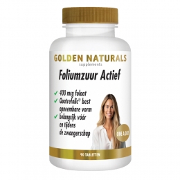 GratisVerzending2xGoldenNaturalsFoliumzuurActiefVegan90tabletten