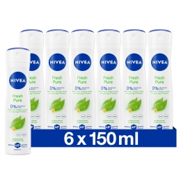 6xNIVEADeodorantSprayPureNaturalJasmine150ml