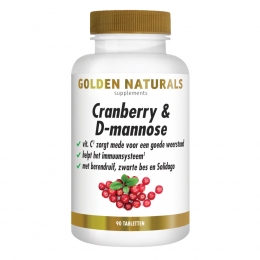 GratisVerzending2xGoldenNaturalsCranberryD-mannose90vegacapsules