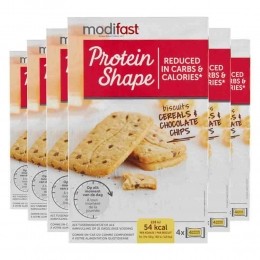 6xModifastProteinShapeKoekjesGraan-Chocolade4x50gr
