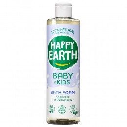 6xHappyEarthBadschuim100Natuurlijk300ml