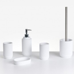Beliani-HUARMEY-Badkameraccessoireset-Wit-Polyresin