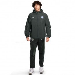 NikeChelseaTechWovenTrainingspakFull-Zip2025-2026Donkergroen