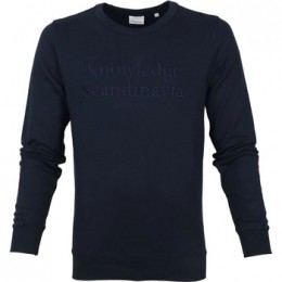SweaterKnowledgeCottonApparelTruiElmDonkerblauw