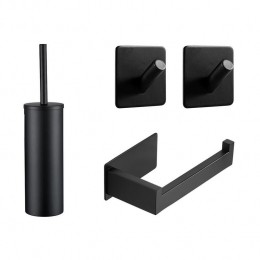 XIVADAToiletaccessoiresset-4delig-Zonderboren-Rvs-Zwart