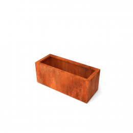 Artesarechthoekigeplantenbakkencortenstaal1000x400x400mmGeroba-Geroba