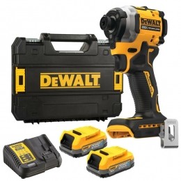 DeWALTDCF850E2T-QW18VLi-ionXRAccuSlagschroevendraaierSet2xPOWERSTACKAccuInTSTAK-14-Koolborstelloos