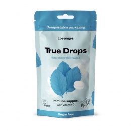 9xTrueGumTrueDropsKeelpastillesMenthol70gr