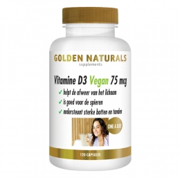 GratisVerzending2xGoldenNaturalsVitamineD375mcgVegan120capsules