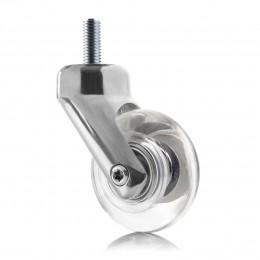 Meubelwielinline-ALU-50mm-zacht-schroefdraad-M8-verzinkttransparant