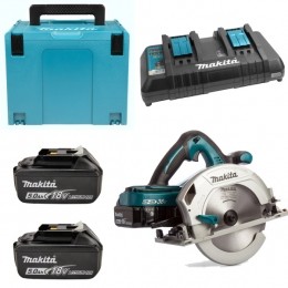 MakitaDHS710PT2J36V2x18VLi-IonAccuCirkelzaagSetInclDuolader2x50AhAccuInMbox-190mm