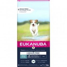 EukanubaAdultGraanvrijSmall-MediumHondenvoerVis12kg