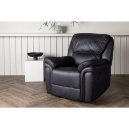 Svea-Kazoverstelbarefauteuil-lederlook-zwart