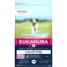 EukanubaPuppyGraanvrijSmall-MediumHondenvoerVis3kg